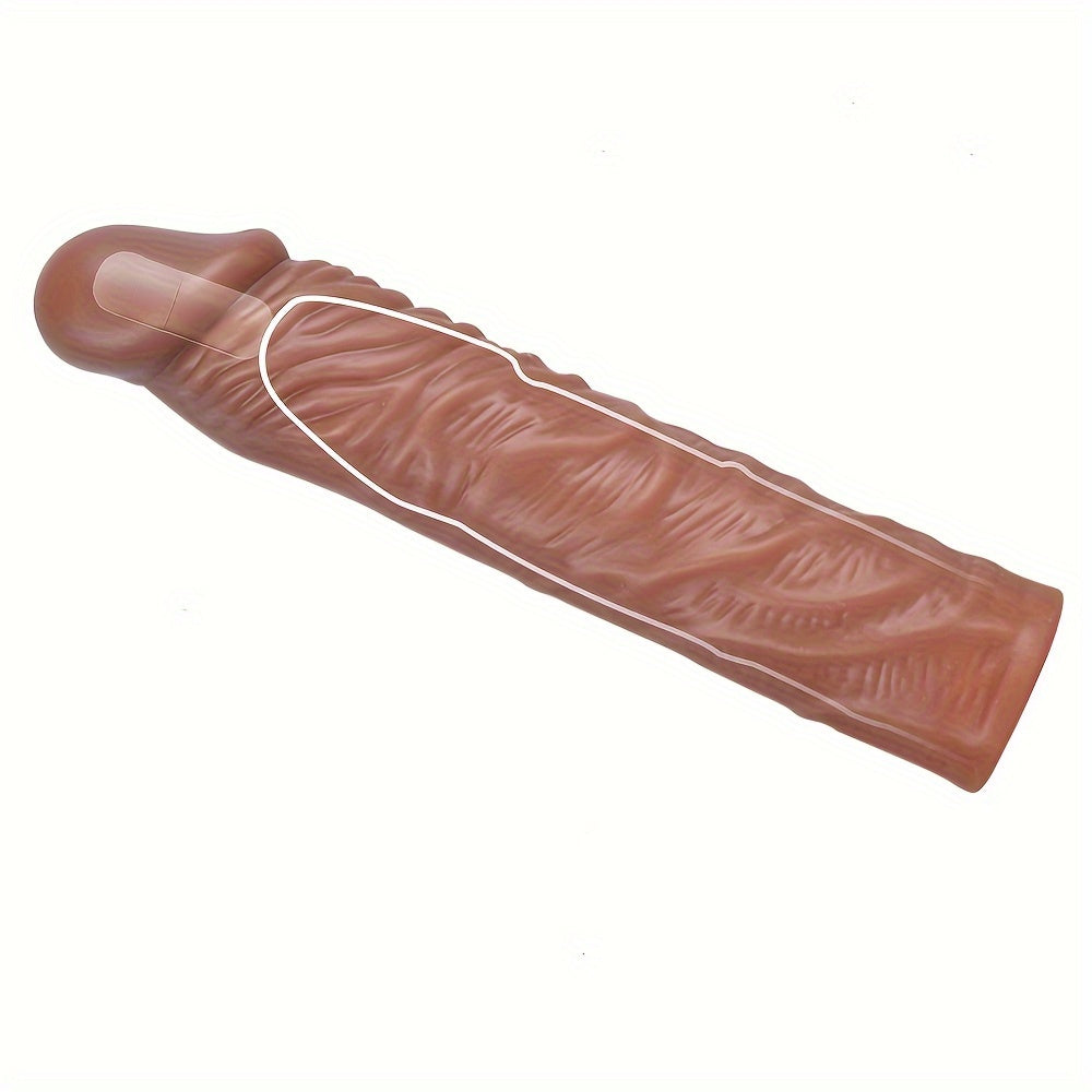 Wearable Dildo Cover Simulated Penis Cover Long Sex Toy Wolf Tooth Cover Single Mouth Long