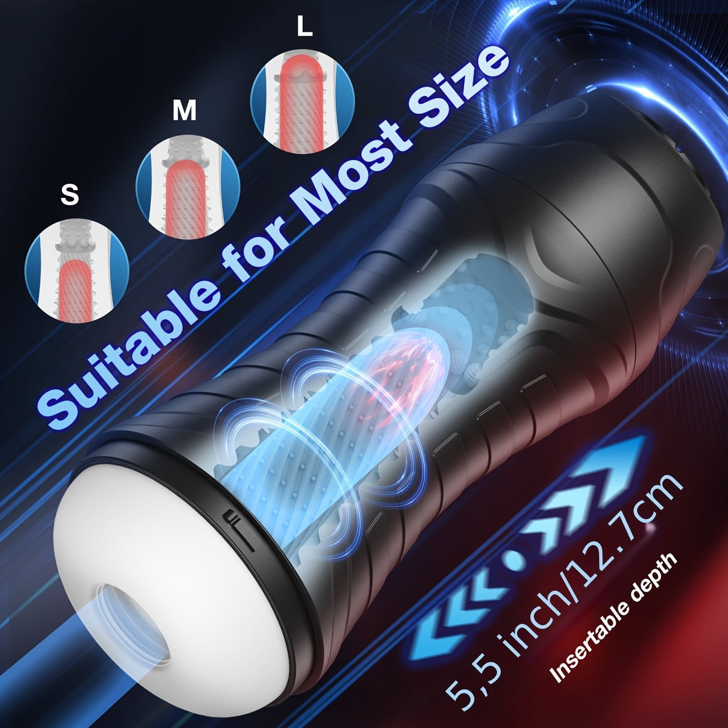 Sucking Male Masturbator Sex Toys - Bszone Upgraded Male Sex Toy Automatic Male Masturbators Cup with 10 Vibration & Suction Modes Adult Toys. Mens Penis Pump Stroker Pocket Pussy with 3D Textured