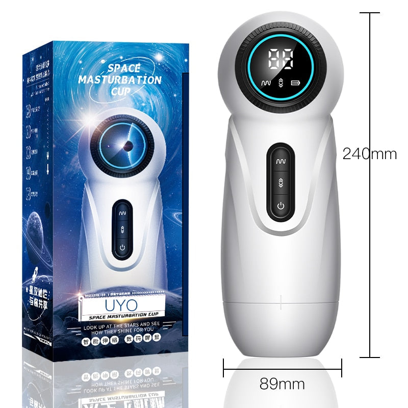 Vibrator for Men, Masturbation Sex Toy with Telescopic LCD Camera