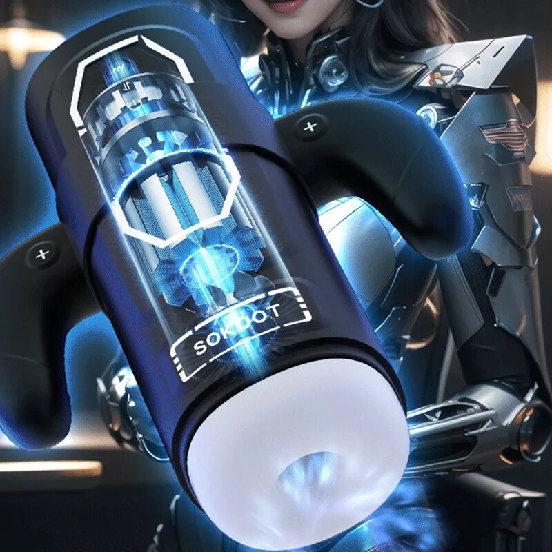 Adult Products, Automatic Male Masturbator, Powerful Vibrating Masturbator Cup, Realistic Vagina Orgasm Sex Toys for Men