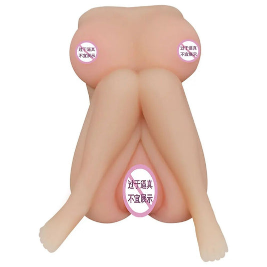 4D Large Realistic Couple Doll Vagina Male Masturbator Pocket Pussy Asshole Anal Oral Cup Adult Sex Toys for Men Half Body TPE Doll
