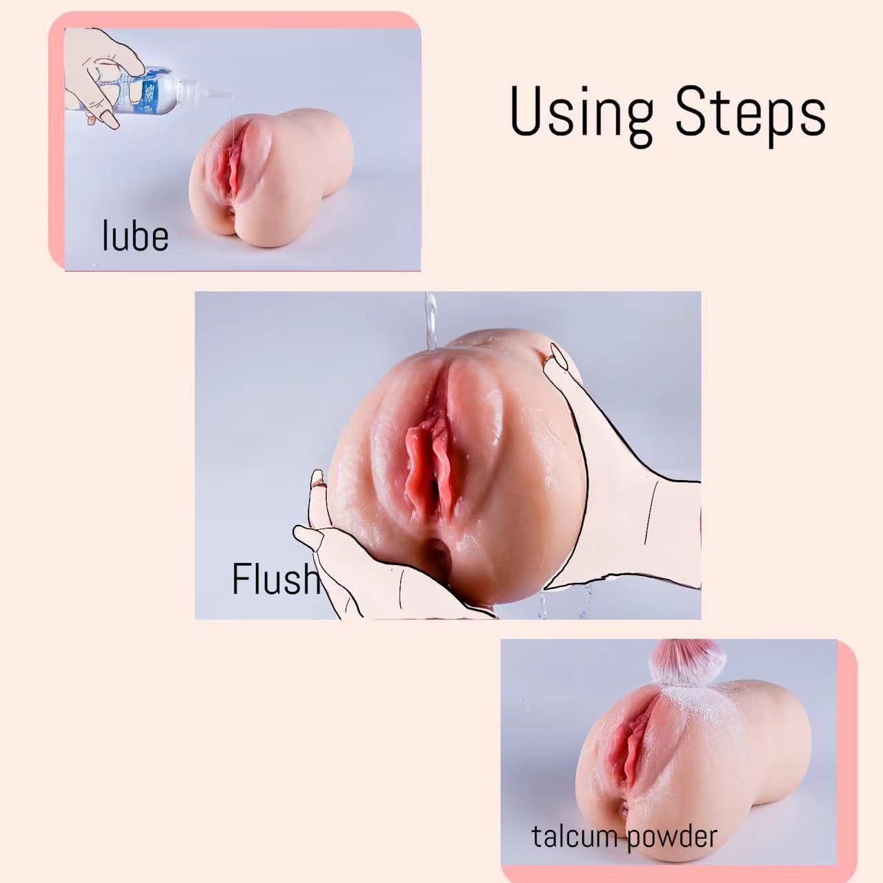 Automatic Male masturbator. 3 Sucking and 7 Vibrating Male Sex Doll. Pocket Pussy with 3D Realistic Pussy, Vagina, and Anus Channels. Anal Play Doll for Men. Male Sex Toys. Adult Toy for Men. Rechargeable
