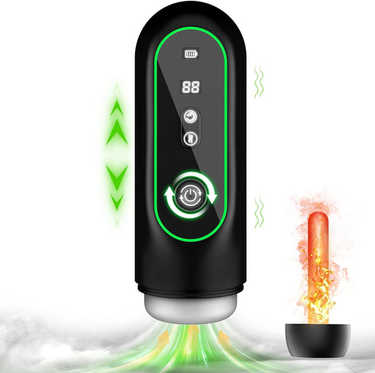 Automatic Male Masturbator Sex Toys for Men. Sucking & High-Speed Thrusting & Vibration & Heating Masturbation. Electric Pocket Pussy Stroker with LCD Display Penis Pump. Adult Toy Sex Blowjob Machine
