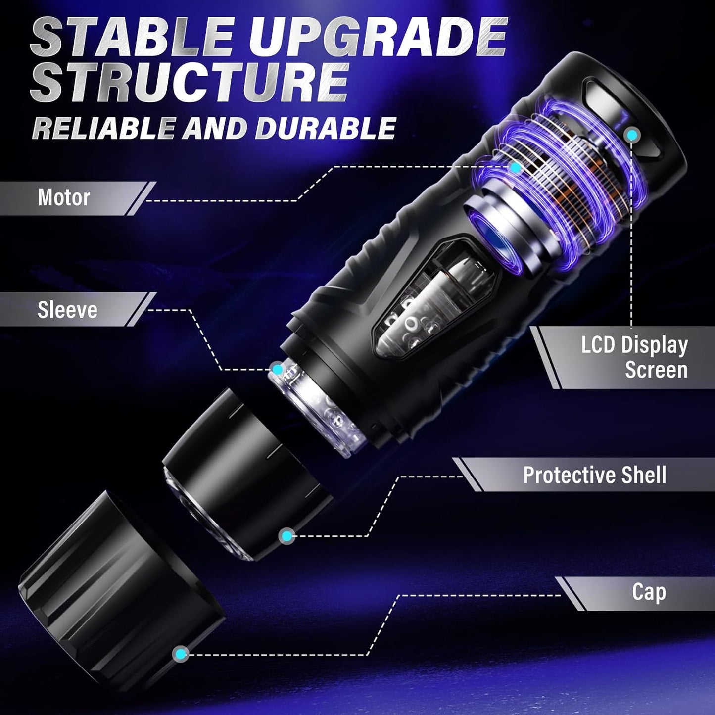 Automatic Male Masturbator Sex Toys for Men - Adult Toy Male Sex Toys with 7 Thrusting & 7 Rotating Modes. Hands Free Pocket Pussy Sex Machine with Visual Window & Suction Base Electric Penis Pump