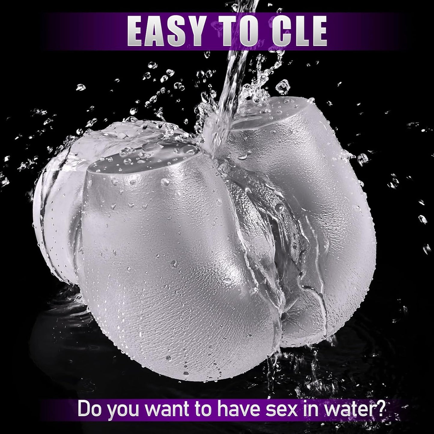 Male Masturbators Sex Toy - Clear Sex Doll for Penis Stroker with Virgin Vagina and Anal. Scaled-Down Size Pocket Pussy Ass with 2 Holes. Fleshlight Blowjob Machine Male Adult Sex Toys & Games. 5.5LB