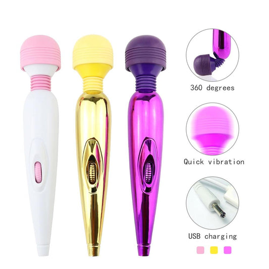 AV Vibrator Rechargeable Magic Wand Clit Massager Vagina Clitoris Stimulator Female Masturbation Adult Sex Toys for Women