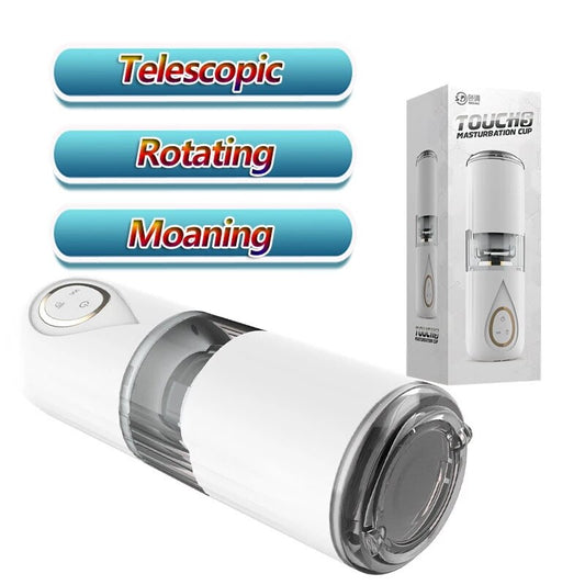 Automatic Telescopic Rotating Male Masturbator Cup Moan Blowjob Real Vagina Thrusting Masturbation Tools Sex Machine Toys for Men