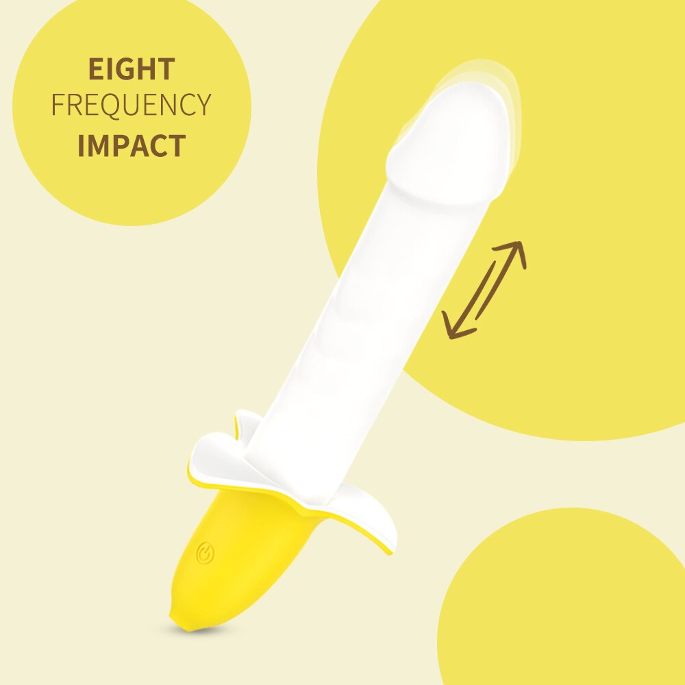 Banana Clitoral Vibrator G-Spot Stimulator Vaginal Silicone Dildo Female Masturbator Cute Adult Sex Toy for Women