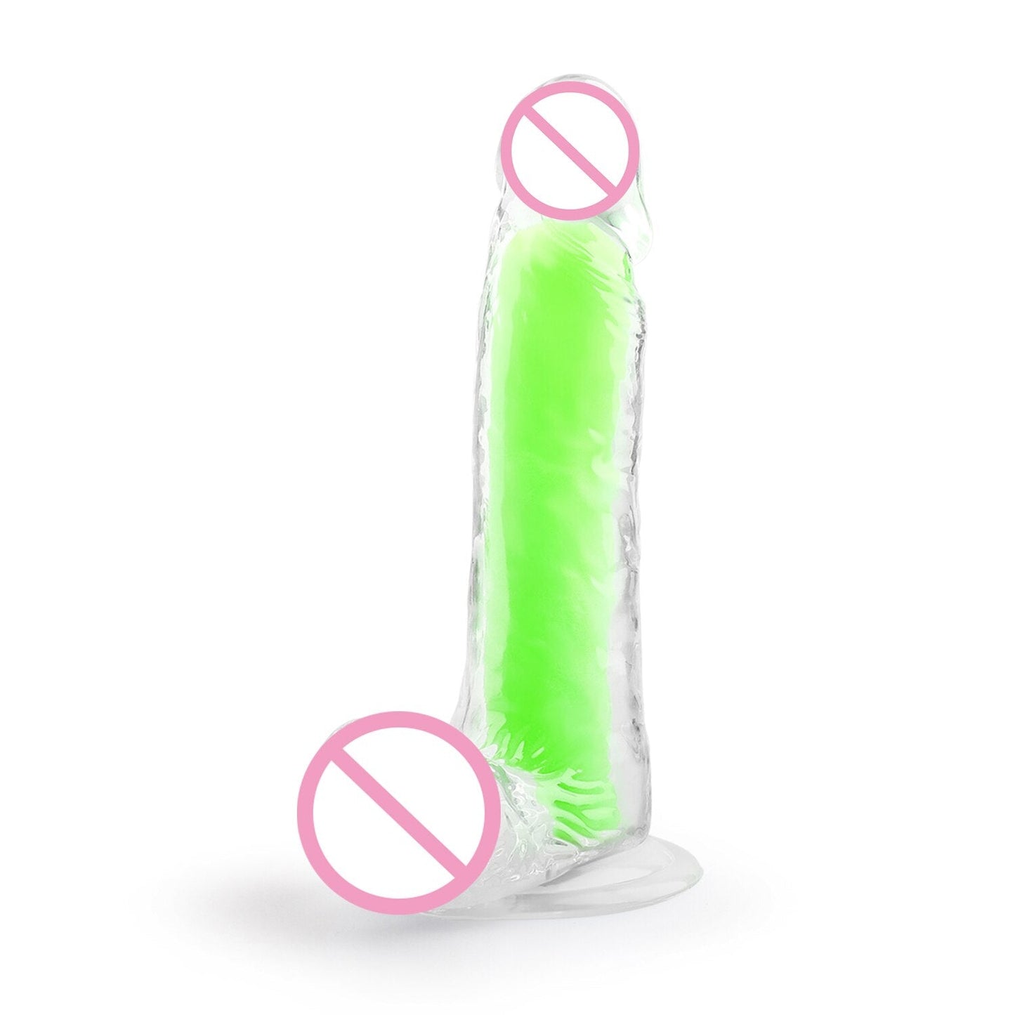 Lesbian Dildo Suction Cup Realistic Penis for Women Vagina Clitoris Stimulator Female Masturbator Noctilucent Sex Toy