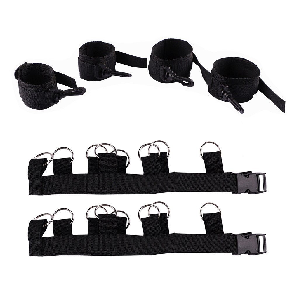 Erotic SM Adult Games Sex Toys for Women Wrists Ankle Cuffs Under Bed BDSM Bondage Restraint Nylon Sex Handcuffs