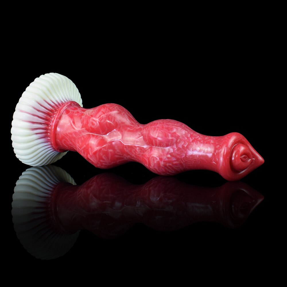 Silicone Bead Sucker Large Red Knot Dog Dildo Sex Toy for Women Men Unisex Erotic Product Butt Plug