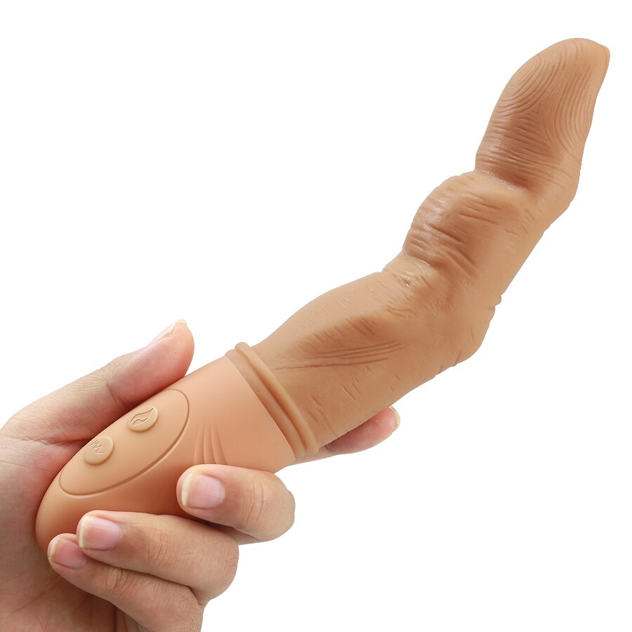 Effective Finger Vibrator for Women G-Spot Clitoral Stimulator Vagina Massager Heating Silicone Finger Dildo Masturbator Adult Toys