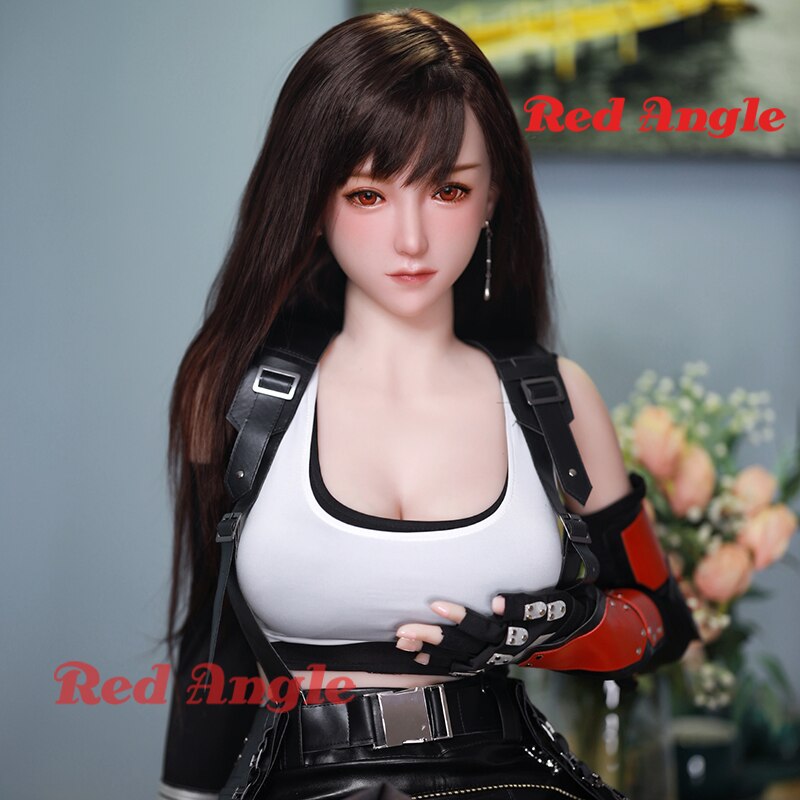 Red Realistic Corner Full Platinum Silicone Love Doll for Men with Implanted Hair, Japanese Real Doll for Men