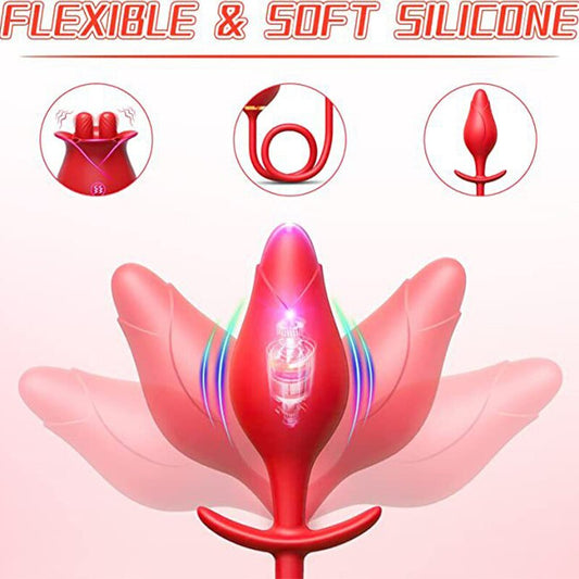 Rose Licking Vibrator, Women's Nipple Sucking Penis, G-Spot Clitoris Masturbation, Female Sex Toy