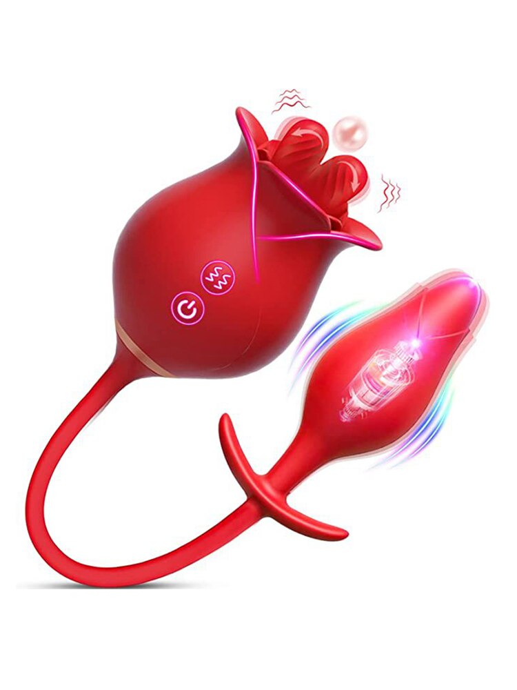 Rose Licking Vibrator, Women's Nipple Sucking Penis, G-Spot Clitoris Masturbation, Female Sex Toy