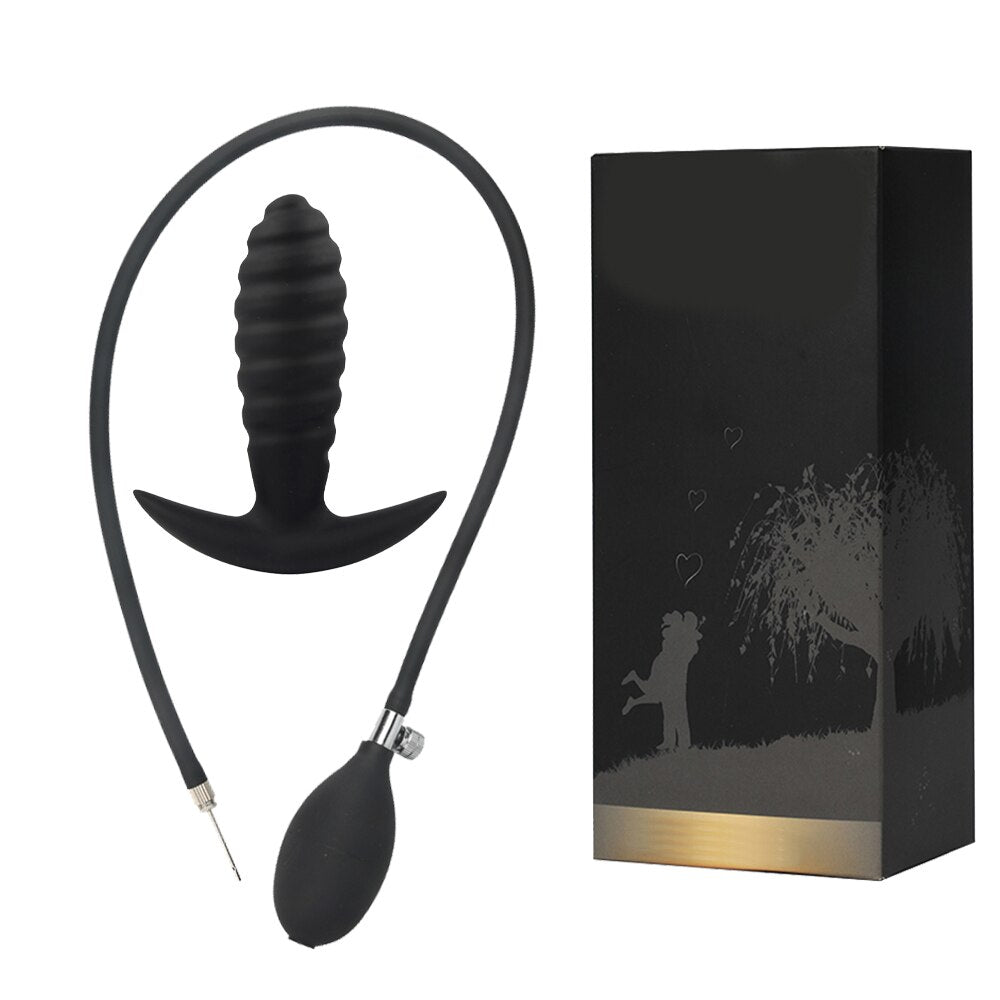 Inflatable Pump Anal Plug Silicone Super Big Butt Plug Dildo Prostate Massager Anus Extender Dilator Sex Toys for Women