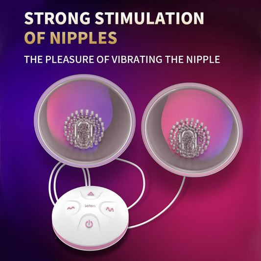 Leten Breast Pump Sex Toys for Women Nipple Sucker Stretcher Massager Remote Control Vibrators 10 Vibrating Mode Sucking Licking