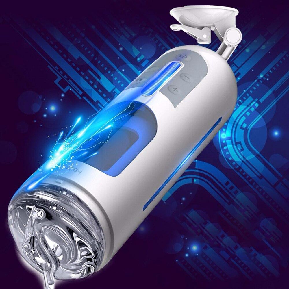 Leten Men Automatic Telescopic Masturbator, Retractable Piston Motion Masturbation Cup, Sex Toy for Men