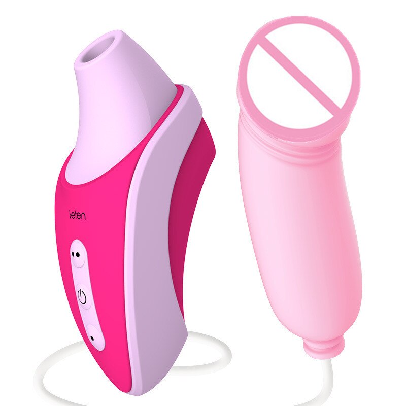 Leten Sucking G-Spot Vibrator, Oral Sex Nipple Sucker Clamp, Dildo Vibrating Egg, Clitoris Stimulator Massager, Sex Toys for Women