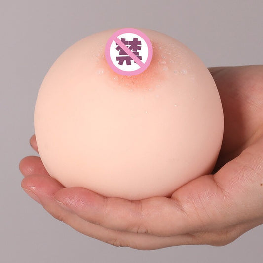 Male Fake Breast Masturbation Silicone Mini Breast Vagina Massager Airplane Cup Adult Sex Toys Shop Mimi Ball