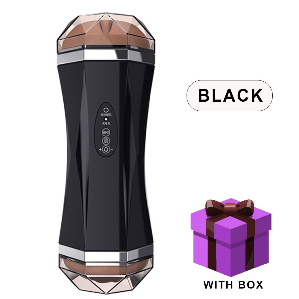 Male Masturbator for Genius Sound Oral Sex Vibrators Delay Exerciser Man Sex Toys Adult Masturbation Cup