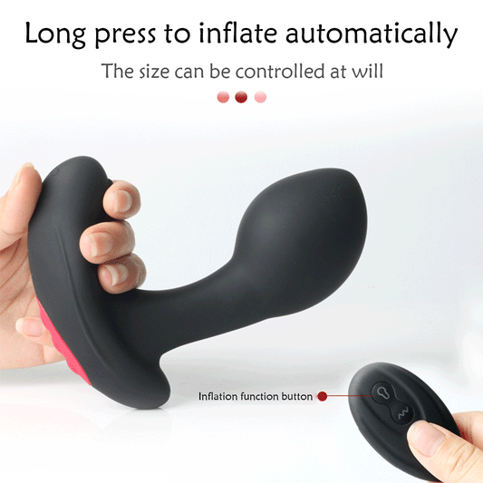 Wireless Remote Control Prostate Massager Inflatable Anal Plug Vibrating Butt Plug Anal Dilator Vibrator Sex Toy for Men