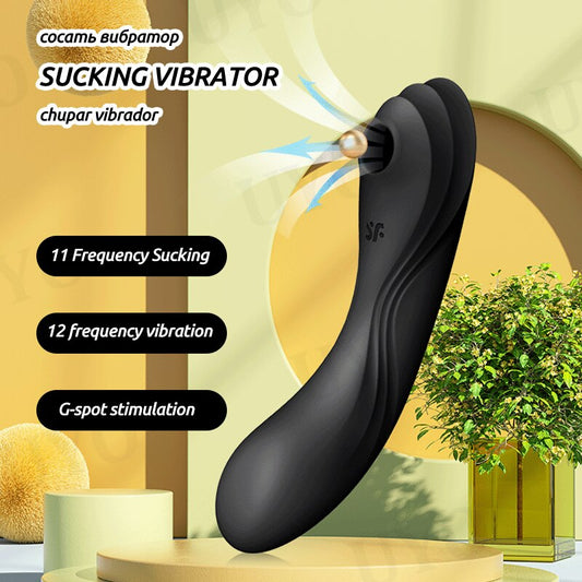 Satisfyer Curvy Trinity 4 Toys for Women 18+ G-Spot Vibrator 3in1 Clit Suction Stimulator Waterproof Silicone Black Toys