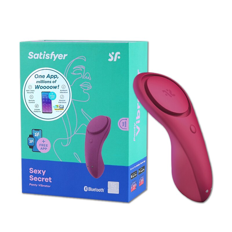 Satisfyer Sexy Secret Silicone G-Spot Vibrator Portable Wearable APP Remote Control Clitoris Stimulator UYO Sex Toys for Women