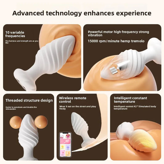 Butt Plug Anal Vibrator Prostate Massager for Men Wireless APP Vibrating Anal Plug for Women Adult Sex Toy for Gay Couples