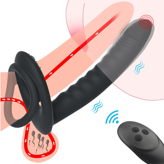 Insert Male Genital Strapon Dildo Sex Toy for Women, Strap-on Penis Anal Beads Plug, Adult G-Spot Toy for Adults 18+