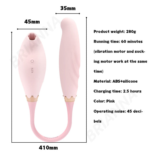 Sucking Vibrator Bendable Female 7-Frequency Pulse Soft Silicone G-Spot Clitoris Stimulator Sex Toy for Women Nipple Sucker