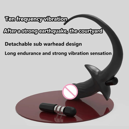 TPE Vibrator Dog Tail Butt Plug Puppy Tail Anal Plug Toys G-spot Stimulator Erotic Adult Toys Slave Women Tail Gay Sex Toys