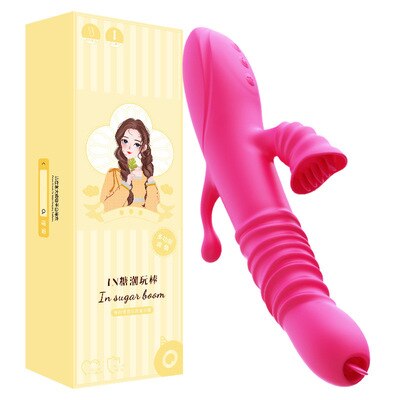 Vibrator ลิ้นเลีย Retractable Vibrator Anal กระตุ้นหญิง Masturbator ช่องปากผู้หญิง Masturbation ผลิตภัณฑ์สำหรับผู้ใหญ่เพศของเล่น
