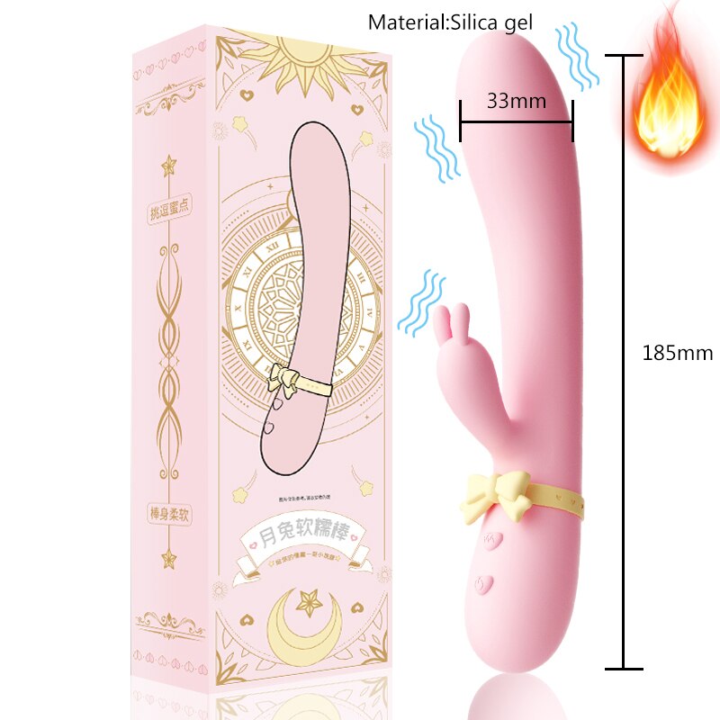 Vibrator for Women, Sex Toy Silicone Rabbit Vibrator, USB Rechargeable Waterproof G-Spot Clitoral Stimulator UYO