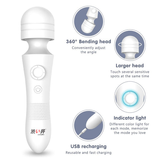 Drywell/涩井 Powerful Wand Vibrator Linear Speedup Tech Massager 3 Intensities 6 Frequency Sex Toys for Women