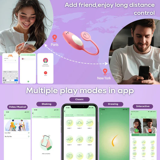 Wireless App Vibrator for Women Remote Control Bluetooth Dildo Vibrating Egg Erotic Sexual Toy for Women Couple Shop