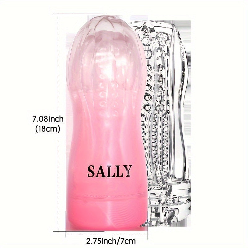 Male Masturbation Cup Massage Sleeve Sex Toy Portable Crystal Vaginal Mouth Sleeve Transparent Vaginal Easy To Clean Transparent Vaginal Male Sex Toys