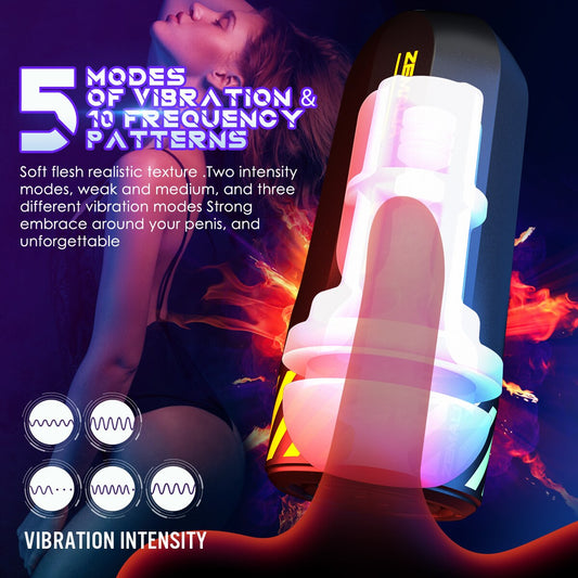 Male masturbator artificial vagina toy for men, electric penis masturbator, realistic silicone for men.