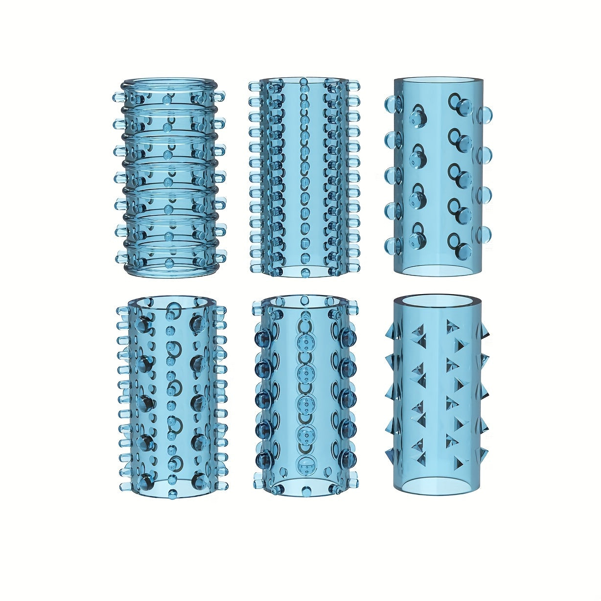 6pcs Sex Toys for Men. Penis Rings with 6 Elastic Textures, Reusable. Male Sex Toys Cock Ring. Penis Sleeve for Enhanced Erection, Extended Time Cock Rings. Adult Sex Toys for Men and Couples