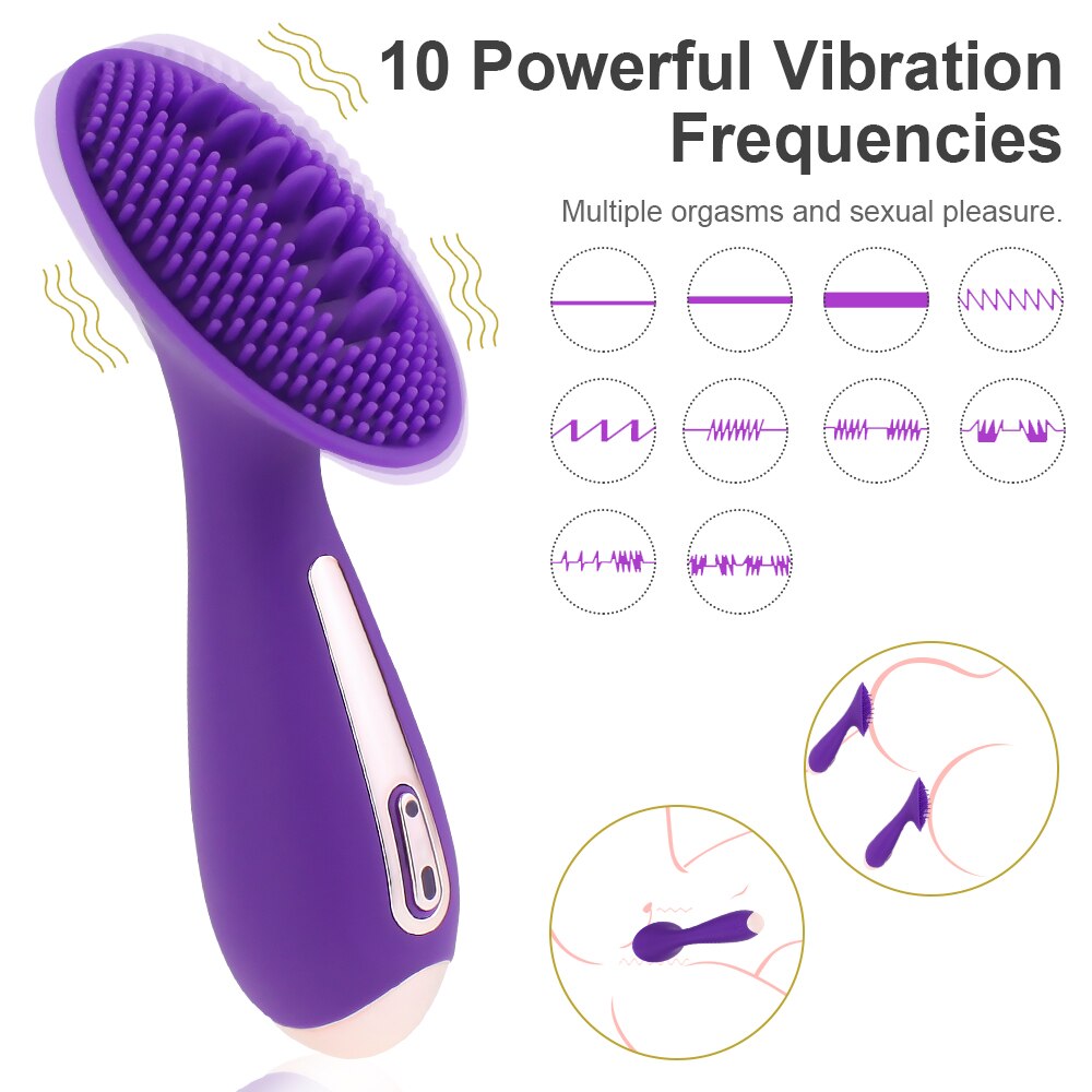 10 Modes Dildo Tongue Vibrator Nipple Massager Clitoris Stimulator Vagina Tightening Pussy Masturbator Adult Toy for Women