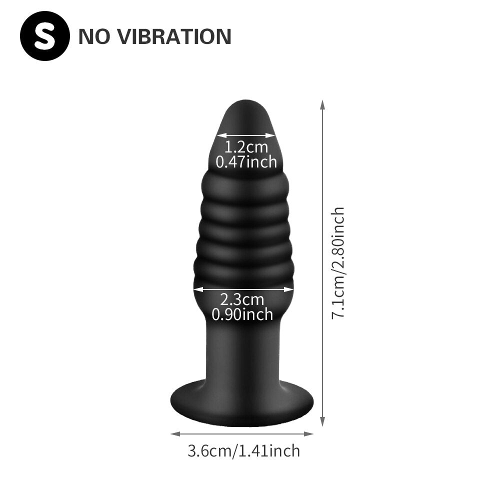 Vibration Anal Plug Safety Silicone Butt Plug Female Masturbation Tool Prostate Massager Erotic Sex Toys for Couple