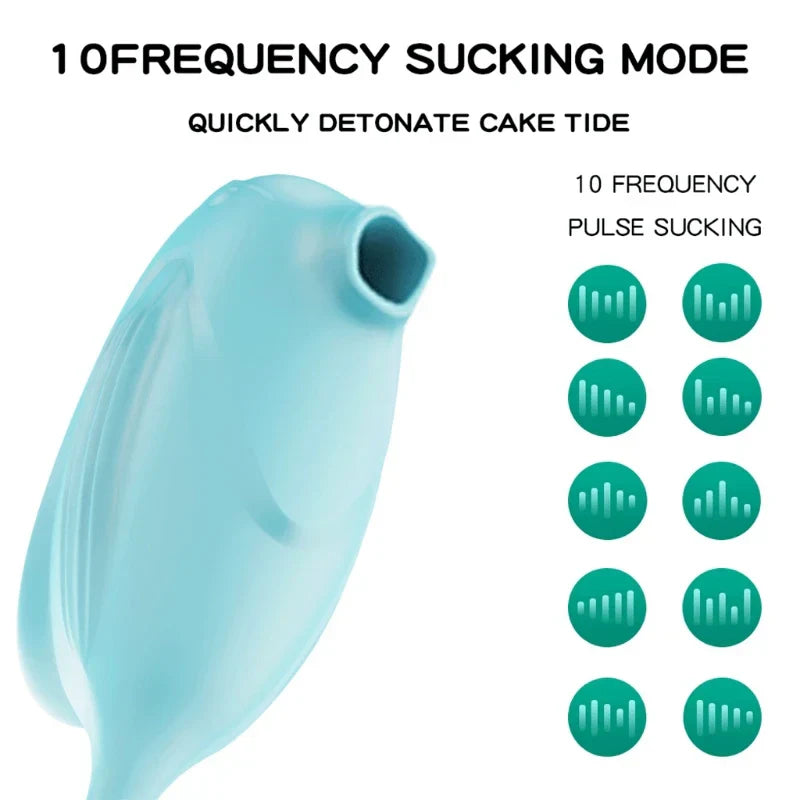 12-Frequency Vibrator 10 Sucking Modes Stimulator Rechargeable Massager Sex Toy