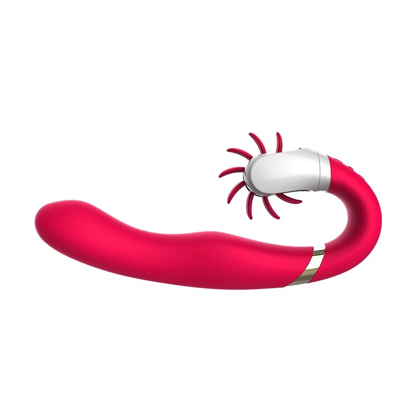 12-Speed Mute Rotating Vibrator Dildo, Clitoral Tongue Licking Oral Sex Toy for Women, Clitoris Stimulator, Masturbator for Women
