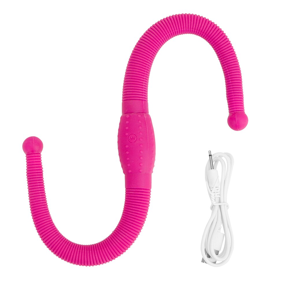 12-Speed Lesbian Strap-on Dildo Vibrator, Flexible Double Head Vaginal Massager G-Spot Anal Sex Toy for Women, Adult Products