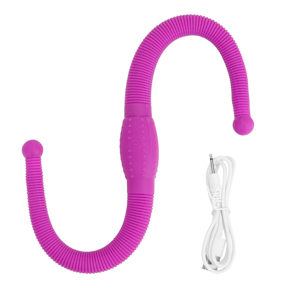 12-Speed Lesbian Strap-on Dildo Vibrator, Flexible Double Head Vaginal Massager G-Spot Anal Sex Toy for Women, Adult Products