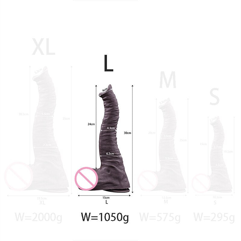 12in Realistic Soft Silicone Elephant Dildo Big Penis Suction Cup Stimulate Orgasm Lesbian Sex Toy Anal