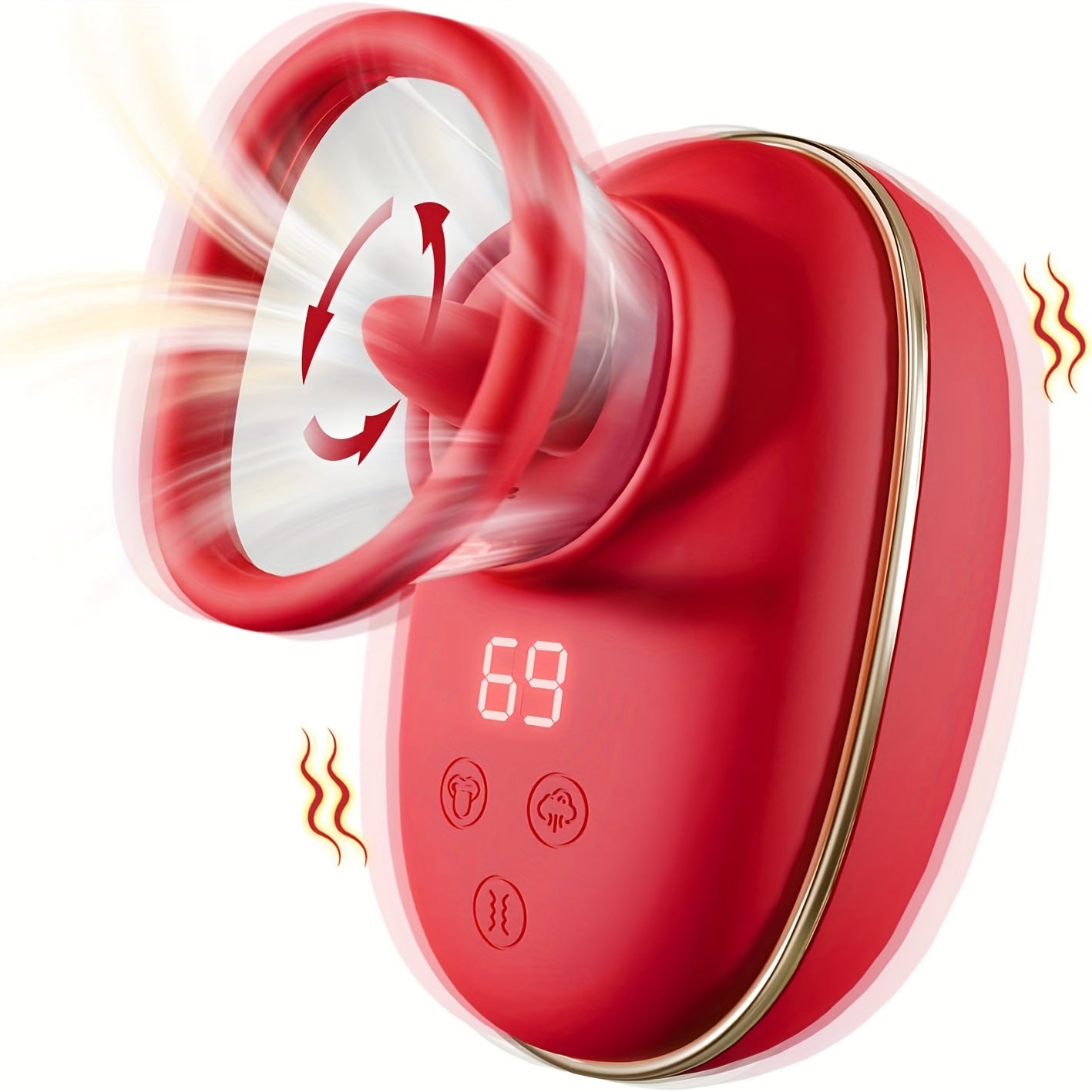 Rose Massager 9 Frequency Vibration. 9 Frequency Tongue Licking. 3 Frequency Sucking. Adult Female Masturbation Sex Toy