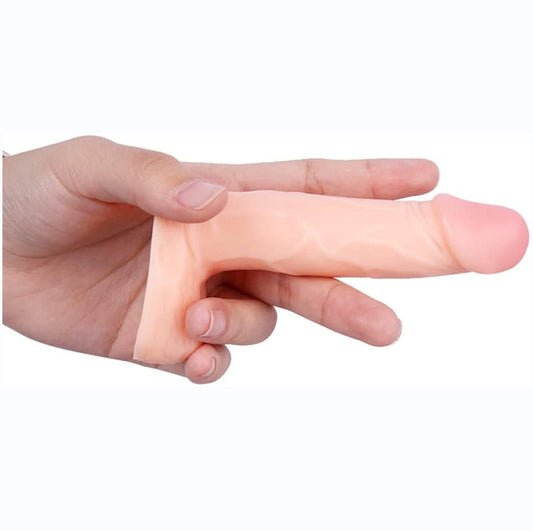 4 Inch Realistic Small Dildo.Beginner Anal Plug.Soft Anal Dildo with Curved Shaft and Balls.Adult Sex Toy Women Men Couples.Experience Multi-Purpose Mini Style(Flesh)