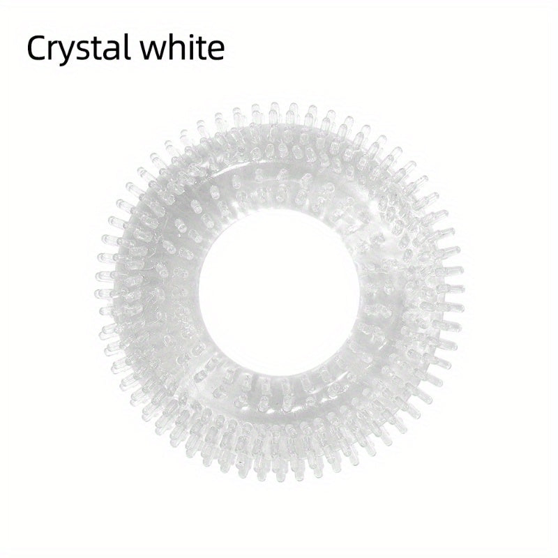 Crystal Pink Adult Novelty Penis Ring - 44MM/1.73in Diameter. 14MM/0.551in Thickness. Silicone Material. Suitable for General Occasions