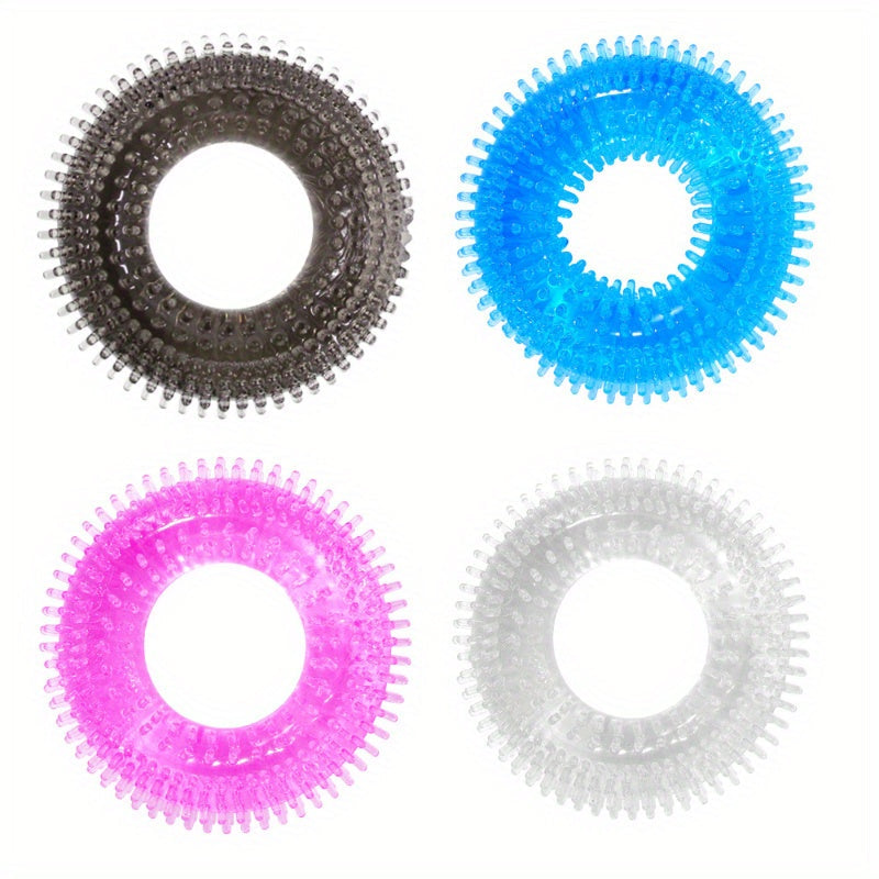 Crystal Pink Adult Novelty Penis Ring - 44MM/1.73in Diameter. 14MM/0.551in Thickness. Silicone Material. Suitable for General Occasions
